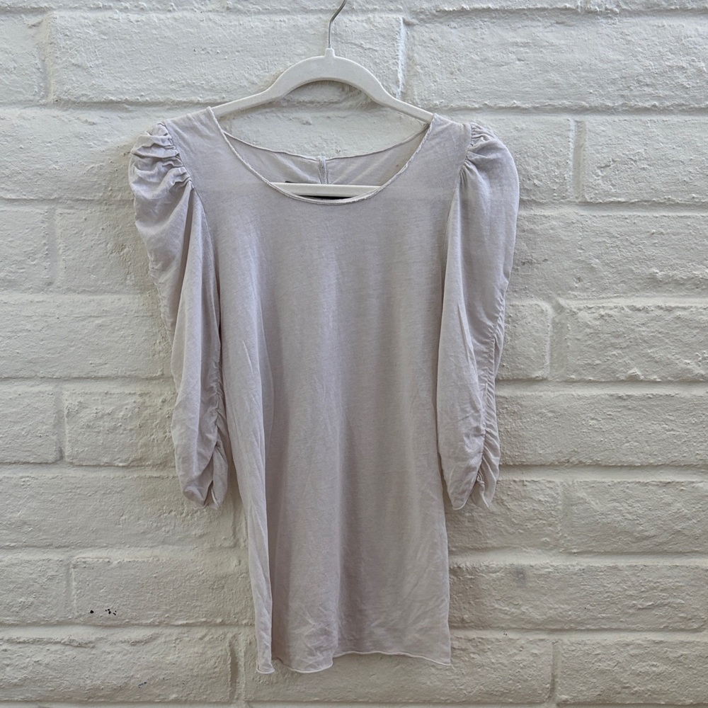 Light Lavender Puff Sleeve Top